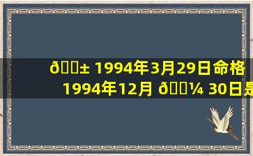 🐱 1994年3月29日命格「1994年12月 🌼 30日是农历多少」